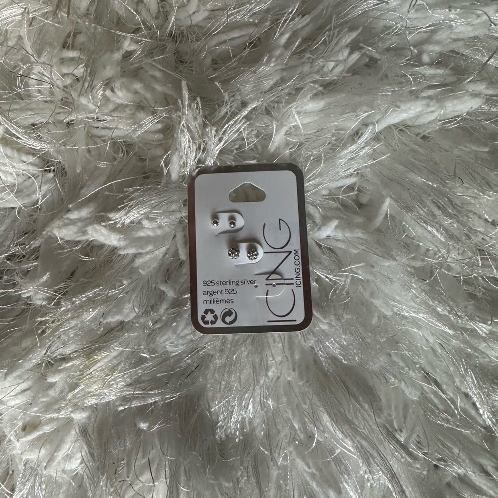 ICING Silver Stud Earrings